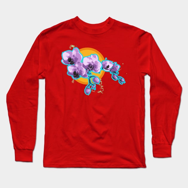 Wild Orchid Sunshine Long Sleeve T-Shirt by callingtomorrow